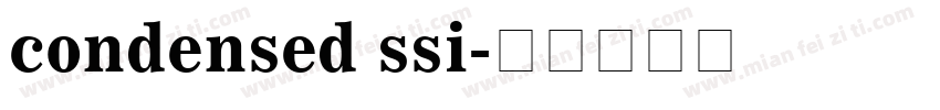 condensed ssi字体转换